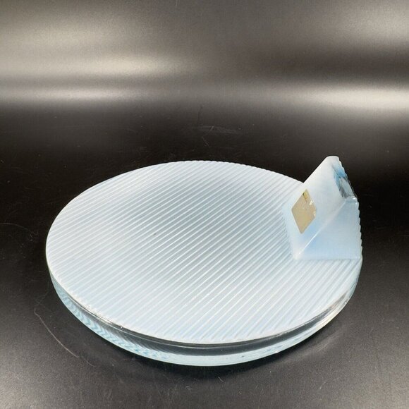 Mikasa Blue White Strips Picture Frame Polished Crystal Glass Made In Japan - Picture 10 of 13